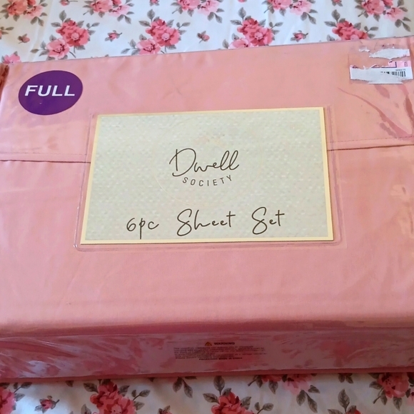 Full sheet set 6pieces pink full sheet 6 - Picture 1 of 4